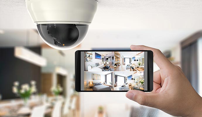 Home monitoring using a security camera