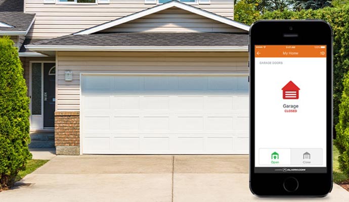 garage door access control with mobile device