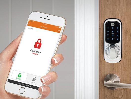 install a touchless door system for home security