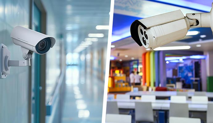 cctv camera installed in hospital and library