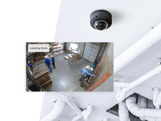 IP PTZ camera installed in the business area.