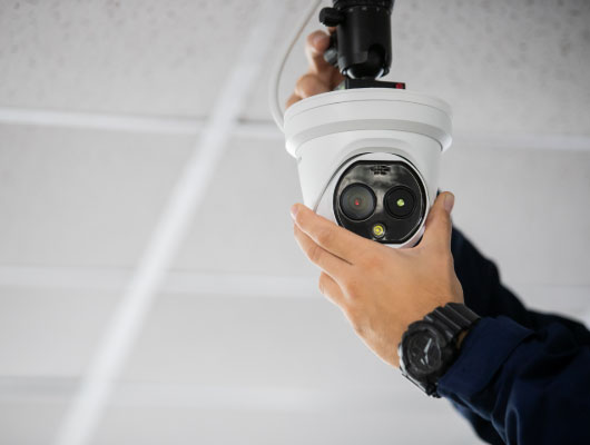 IP surveillance camera installation
