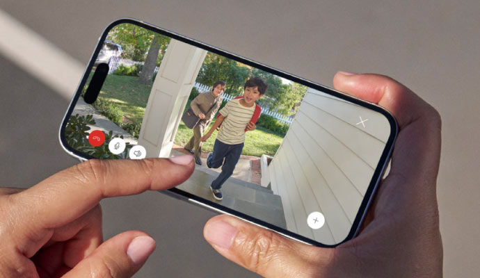 live view of ring doorbell on smart phone