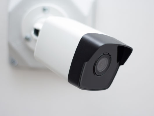 close up photo of security camera
