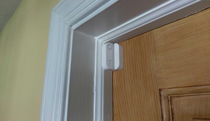 Installed door sensor