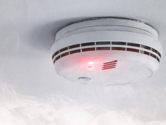 installed smoke detector system