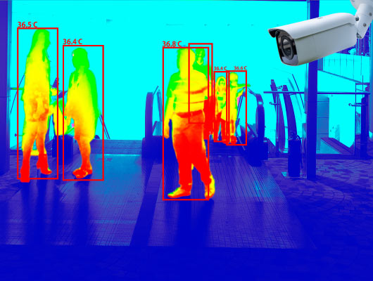thermal security camera in action
